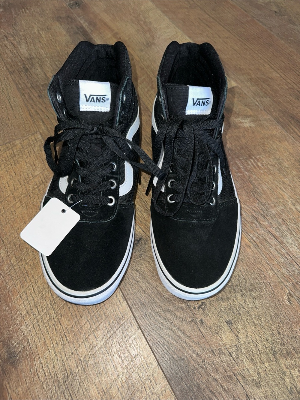 Vans Black & White High-Top Skate Sneakers